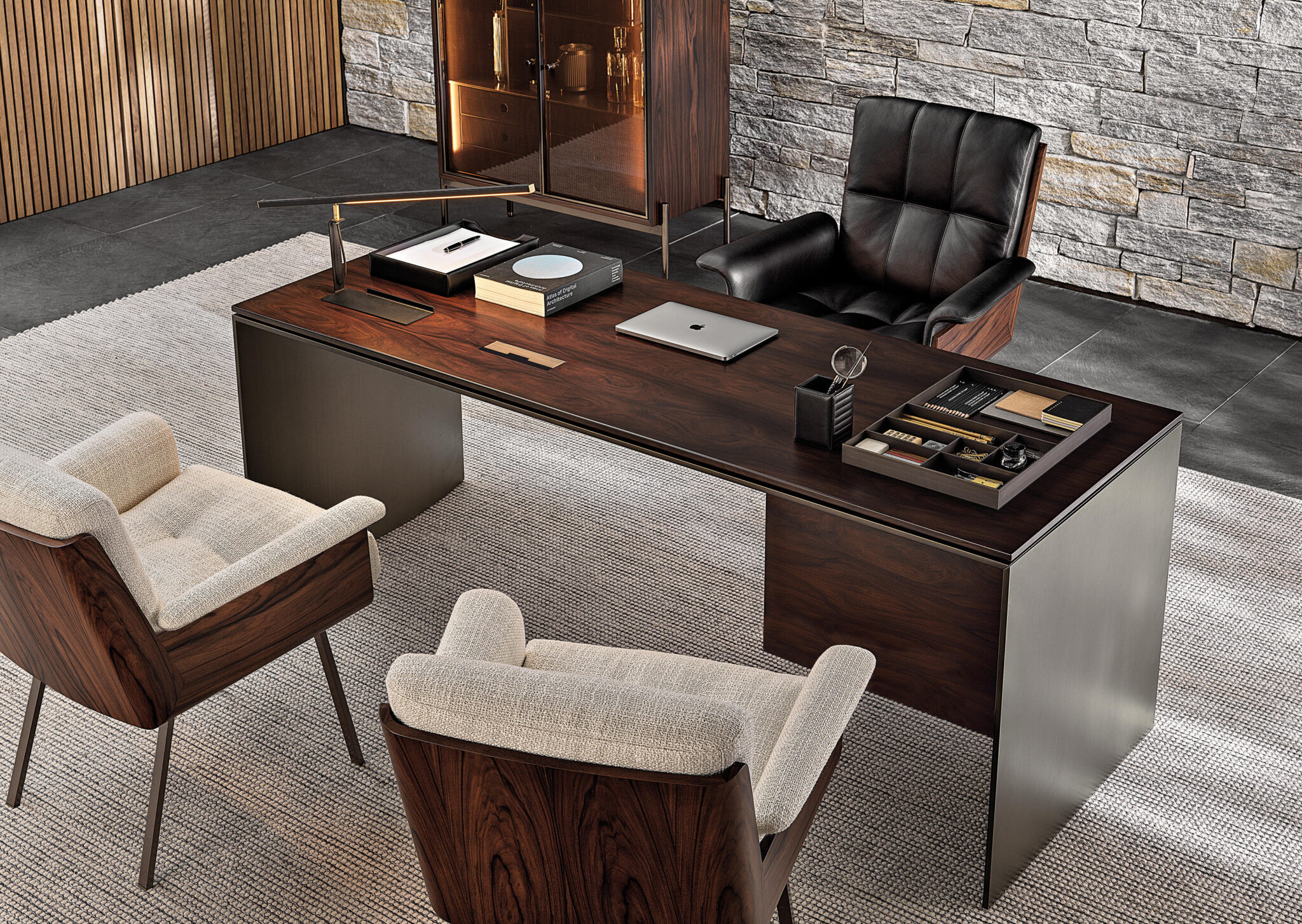 Galaxy Centre | Minotti - Bộ sưu tập nội thật văn phòng hiện đại và tinh tế (Phần 2) - Bàn làm việc Linha