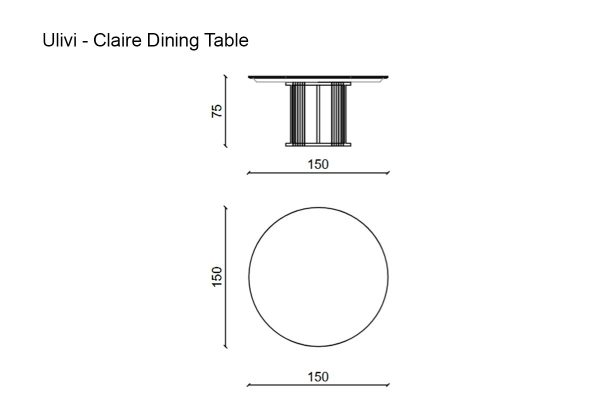 Galaxy Centre | Claire Dining Table